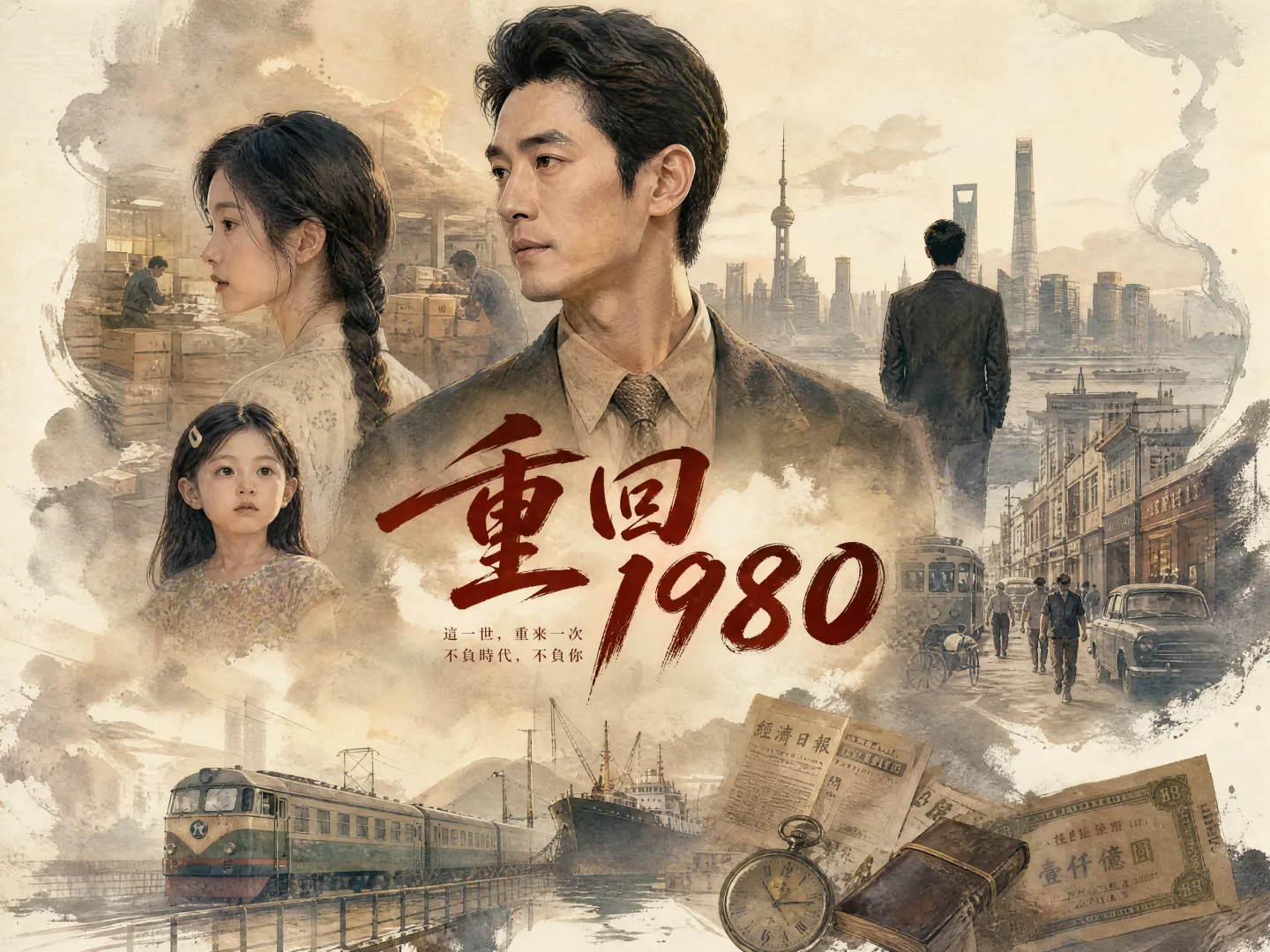 《1980》都市家庭短剧封面视觉